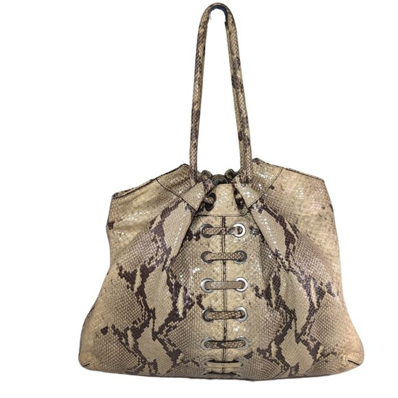 MICHAEL Michael Kors Handbags - Michael Kors Embossed Snake Large Slouchy Hobo Bag EUC